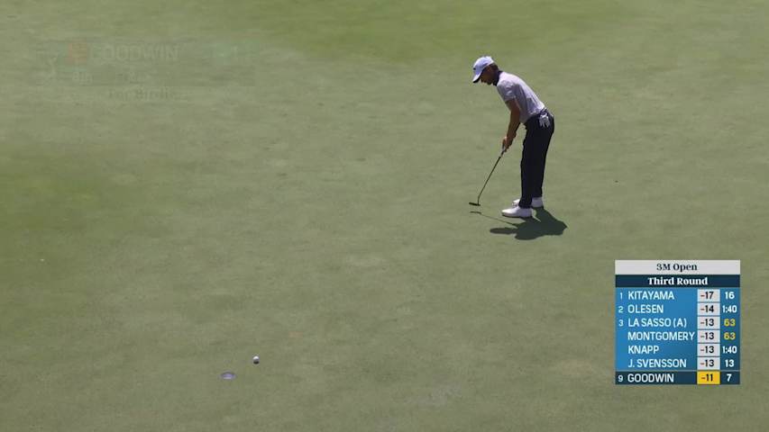 Noah Goodwin makes birdie on No. 8 at 3M Open