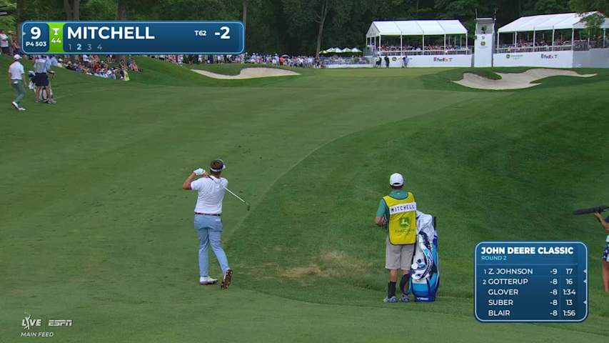Keith Mitchell sinks 30-foot birdie putt on No. 9 at John Deere