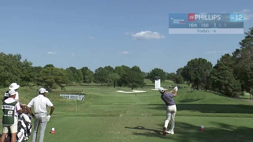 Trent Phillips makes birdie on No. 16 at Simmons Bank Open