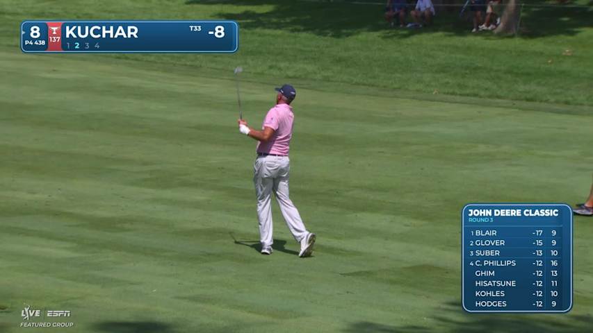 Matt Kuchar gets up-and-down from 159 yards for birdie on No. 8 at John Deere