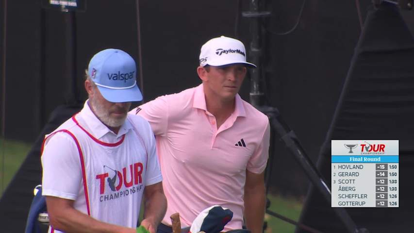 Jacob Bridgeman hits tee shot to 10 feet, sets up birdie on No. 2 at TOUR Championship