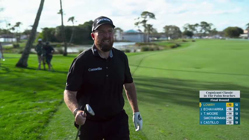 Shane Lowry sinks 20-foot birdie putt on No. 13 at Cognizant Classic