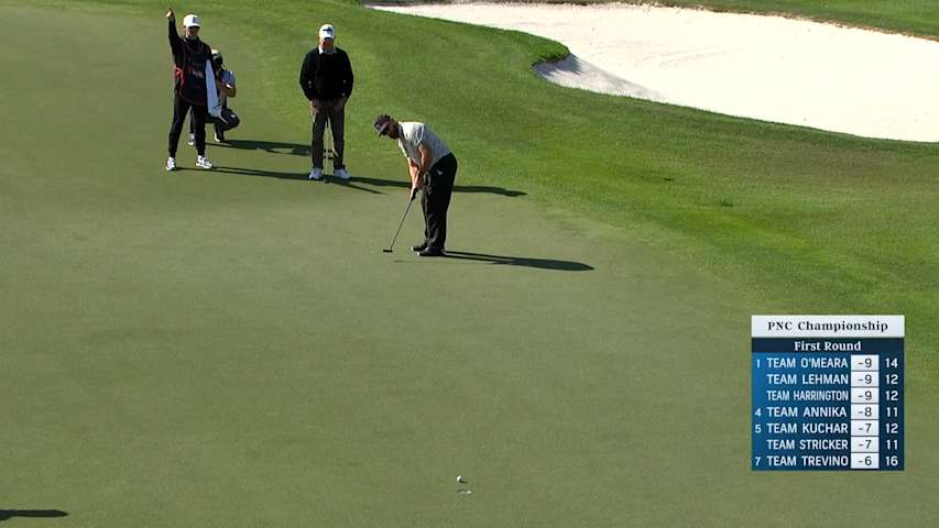 Shaun O'Meara curls in birdie putt at PNC Championship