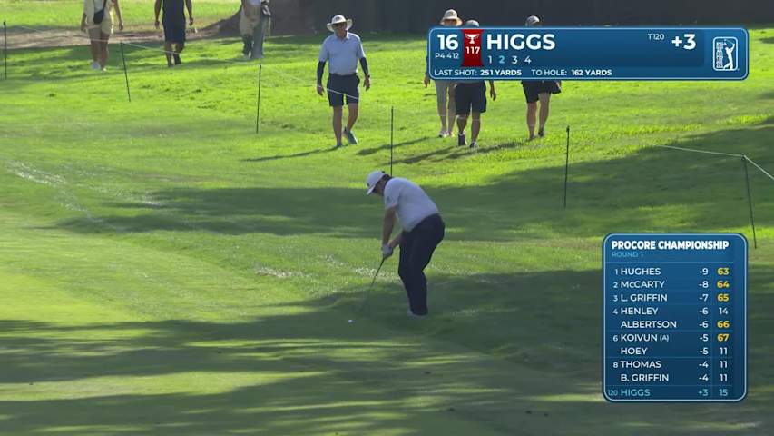 Harry Higgs hits 158-yard approach to 11 feet, sets up birdie on No. 16 at Procore
