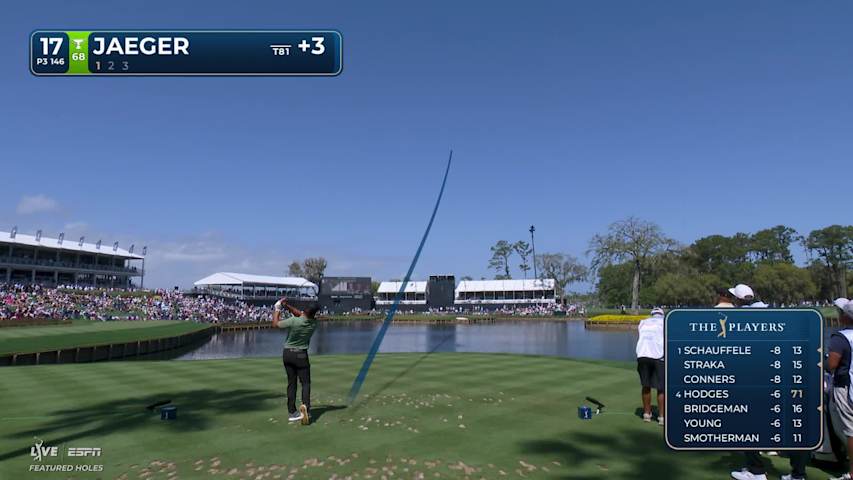Stephan Jaeger sinks 22-foot birdie putt on No. 17 at THE PLAYERS