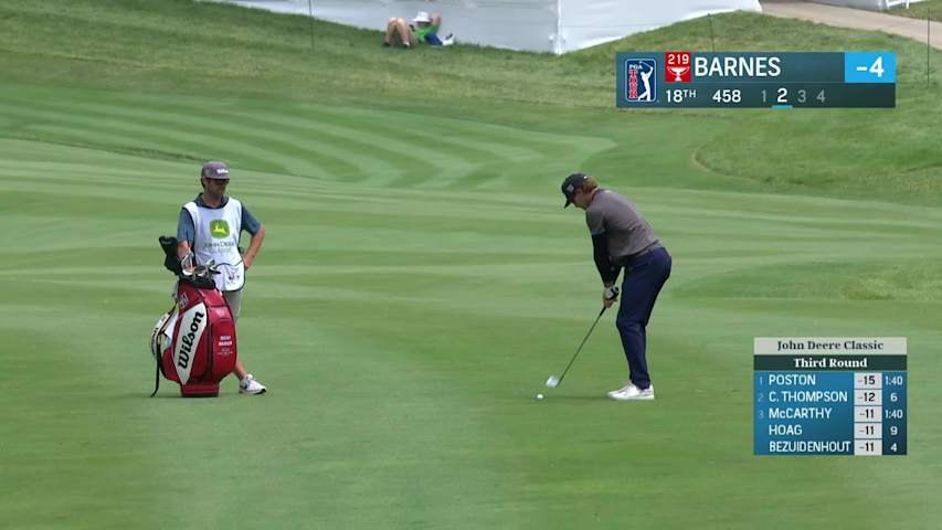 Ricky Barnes makes birdie on No. 18 at John Deere