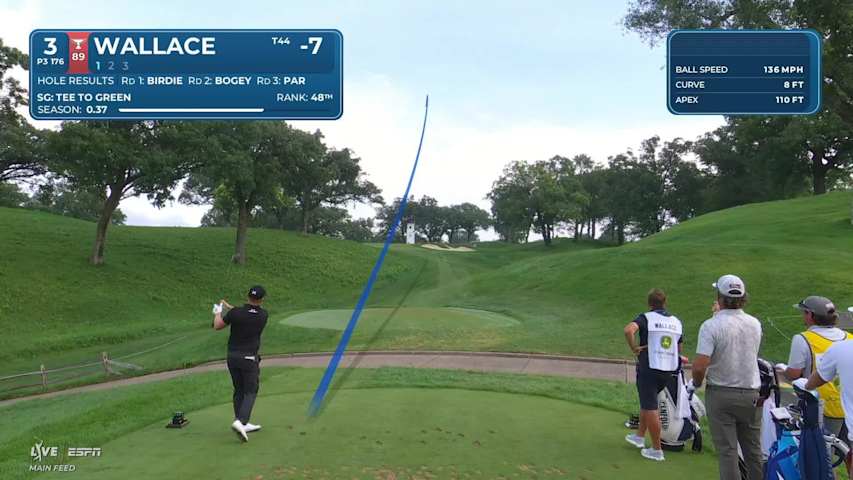 Matt Wallace hits tee shot to 15 feet, sets up birdie on No. 3 at John Deere