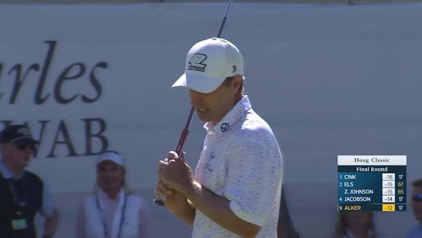 Steven Alker makes birdie on No. 18 at Hoag Classic