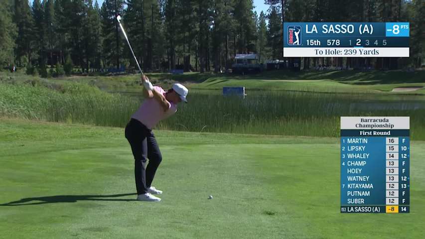 Michael La Sasso makes birdie on No. 15 at Barracuda