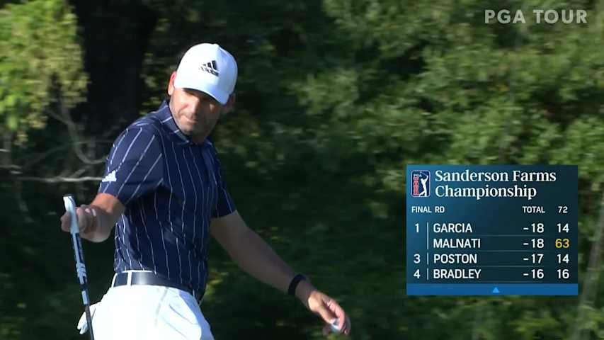 Sergio Garcia makes eagle on No. 14 in Round 4 at Sanderson Farms