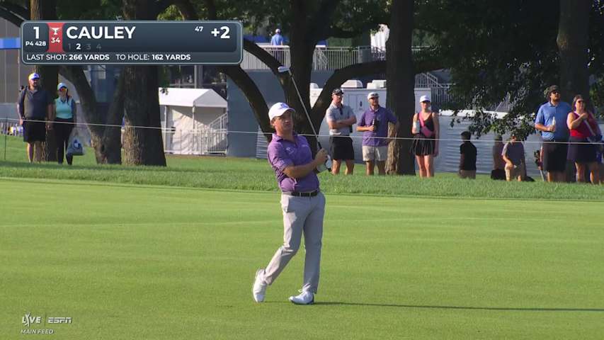 Bud Cauley's 163-yard approach sets up birdie on No. 1 at BMW Championship