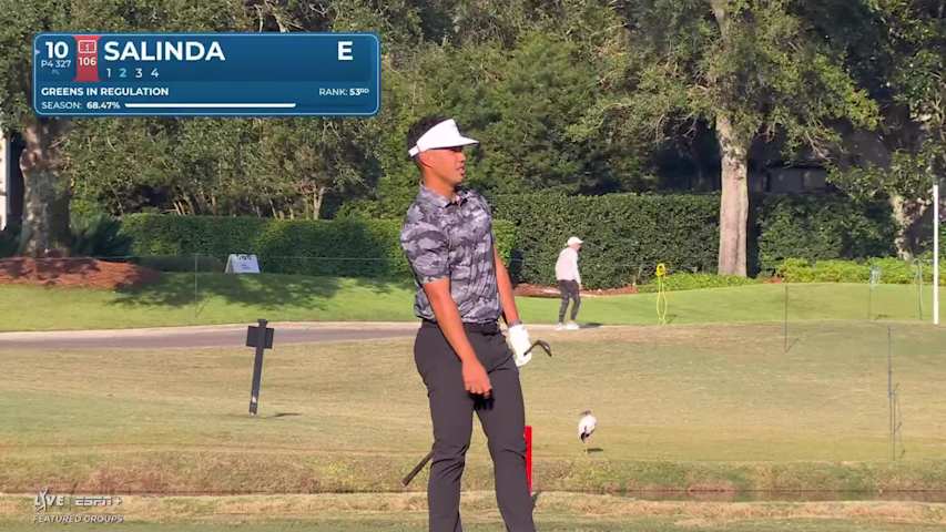 Isaiah Salinda makes birdie on No. 10 at The RSM Classic