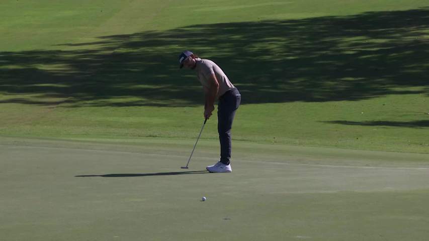 Max Homa sinks 20-foot birdie putt on No. 4 at Sanderson Farms