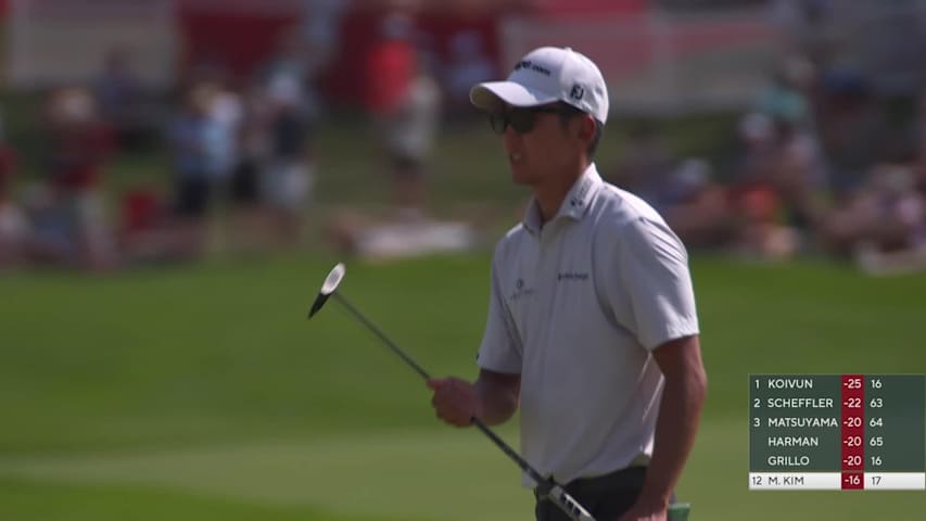 Michael Kim reaches par-5 No. 18 in two, makes birdie at 3M Open