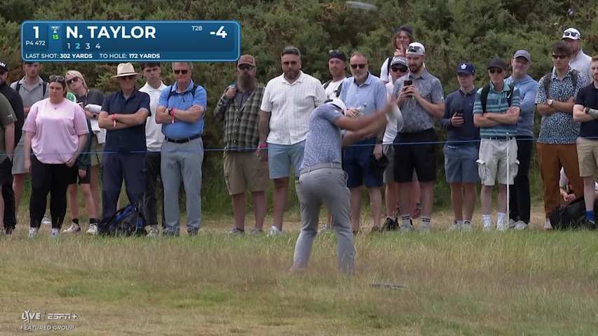 Nick Taylor makes birdie on No. 1 at Genesis Scottish Open