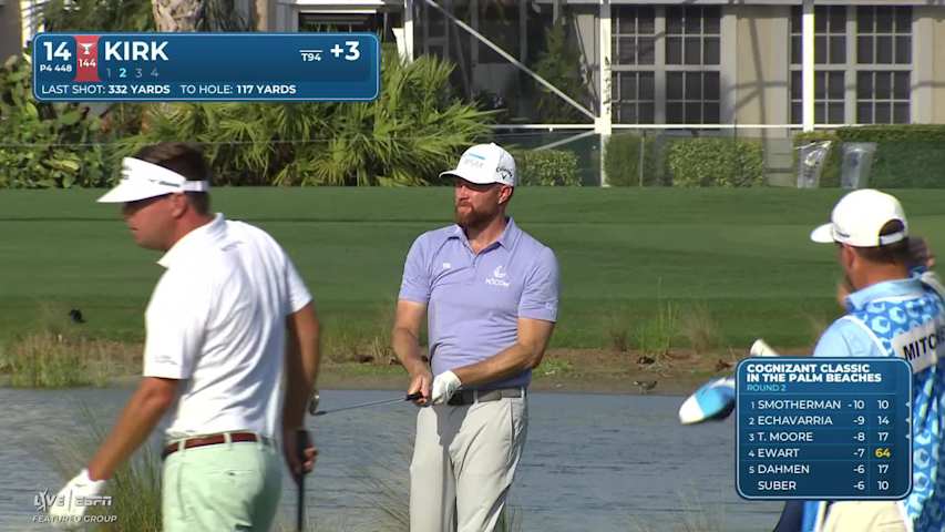 Chris Kirk hits 112-yard approach to 16 feet, sets up birdie on No. 14 at Cognizant Classic