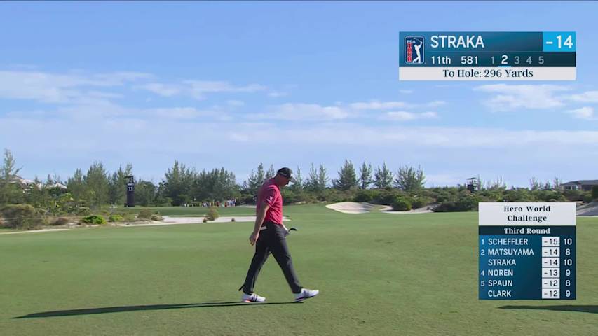 Sepp Straka pours in 19-foot birdie putt on No. 11 at Hero World Challenge