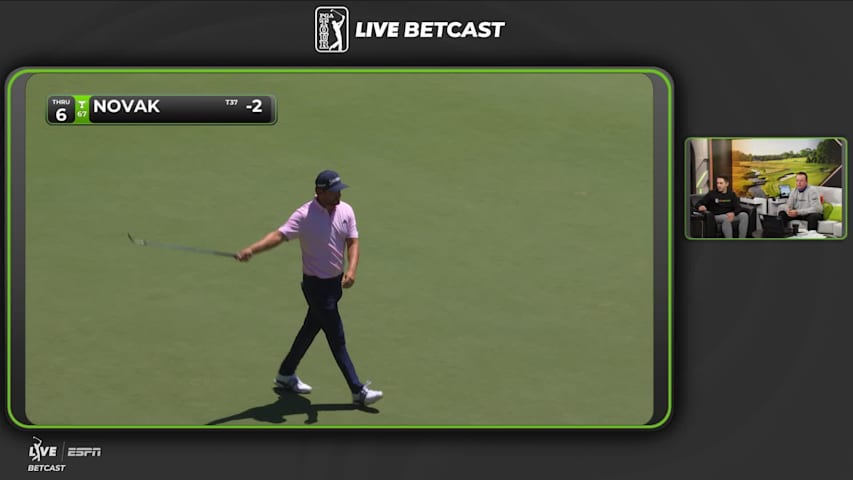 Andrew Novak makes birdie on No. 6 at Truist Championship