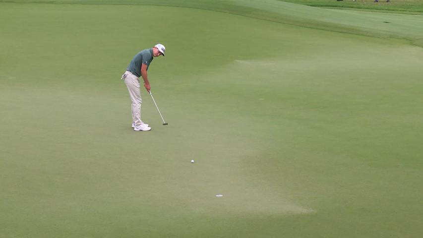 Matt McCarty makes birdie on No. 13 at Wyndham