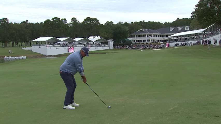 Thomas Bjørn makes birdie on No. 18 at Simmons Bank Championship