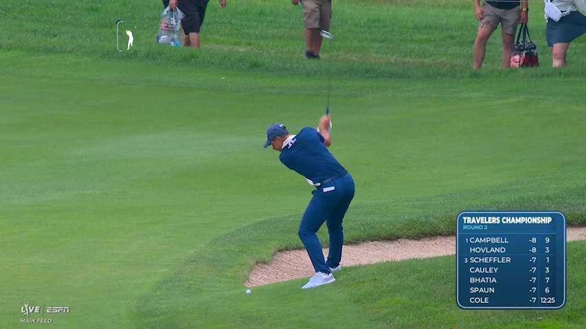 Viktor Hovland's 181-yard approach sets up birdie on No. 4 at Travelers