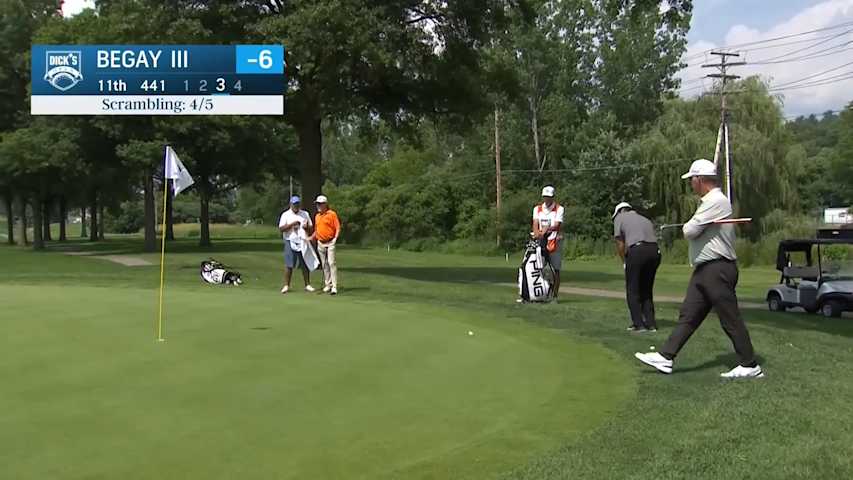 Notah Begay III chips in for birdie at DICK'S Open