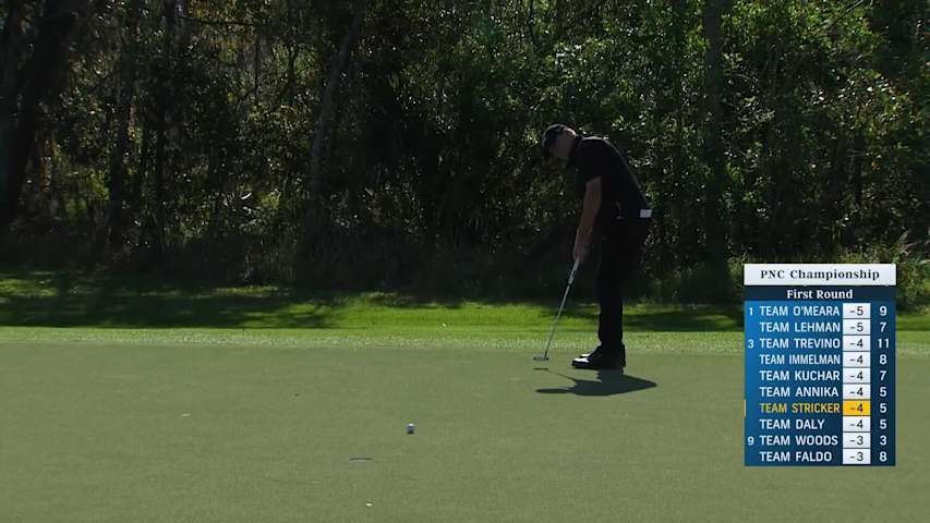 Steve Stricker makes birdie putt at PNC Championship