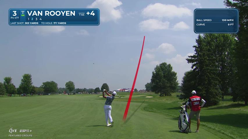Erik van Rooyen sinks a 26-foot birdie putt on No. 3 at 3M Open