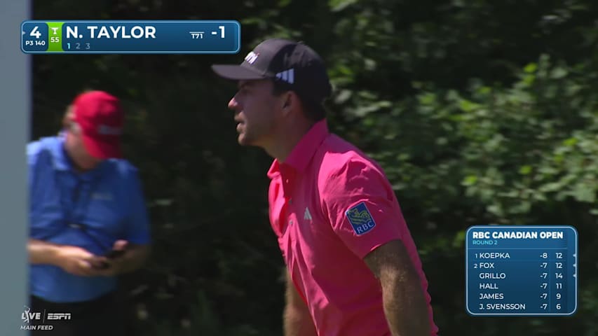 Nick Taylor hits tee shot to 1 foot, sets up birdie on No. 4 at RBC Canadian