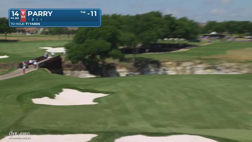 John Parry sinks 3-foot putt for birdie on No. 14 at THE CJ CUP