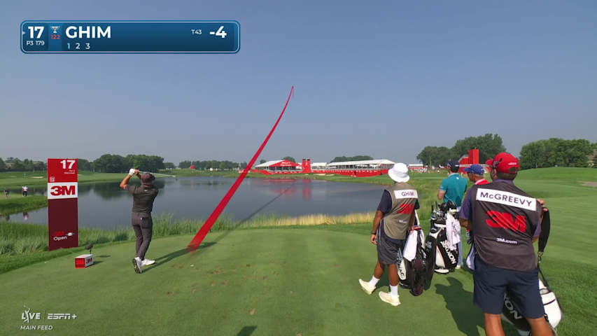 Doug Ghim makes birdie on No. 17 at 3M Open