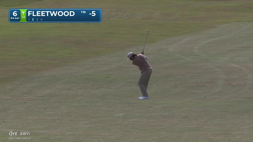 Tommy Fleetwood holes 156-yard approach for eagle on No. 6 at Genesis Scottish Open