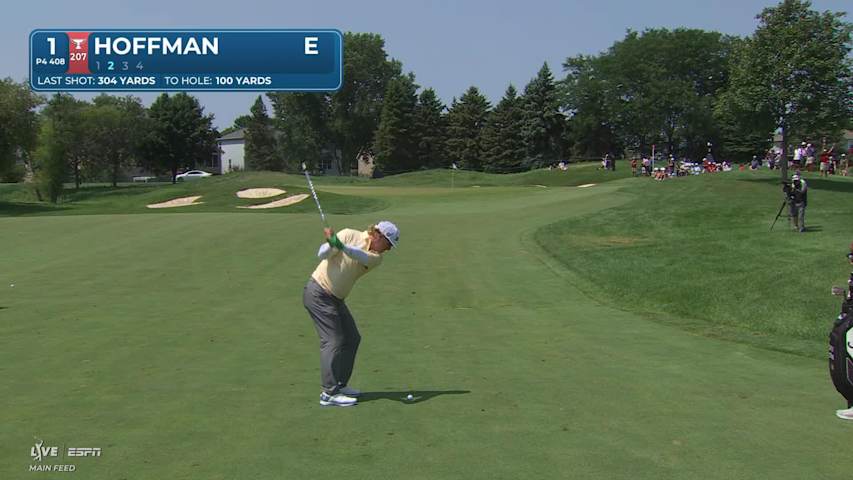 Charley Hoffman's 95-yard approach sets up birdie on No. 1 at 3M Open