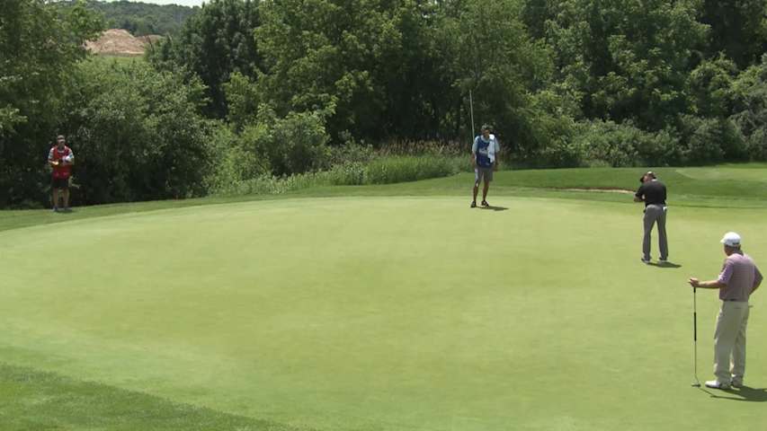 Scott McCarron's lengthy birdie putt at American Family Insurance