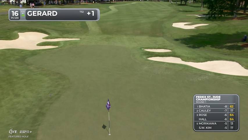 Ryan Gerard makes birdie on No. 16 at FedEx St. Jude