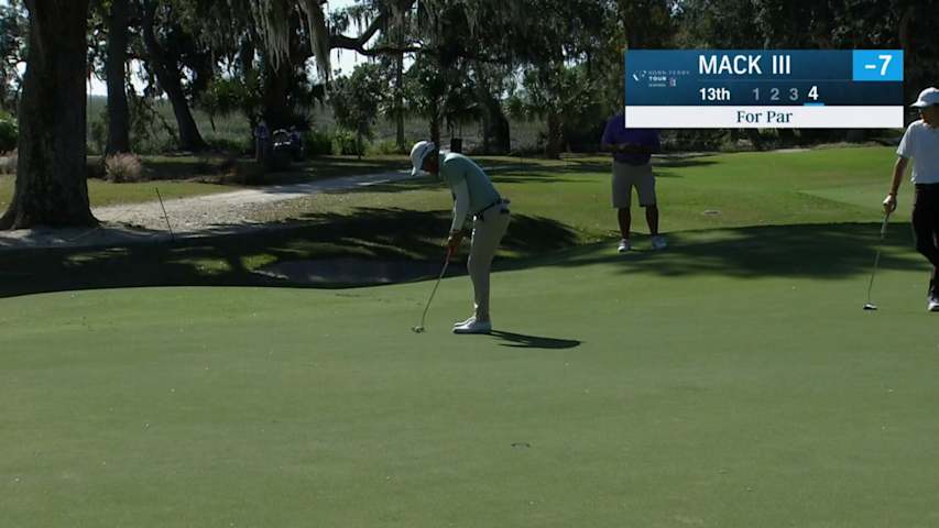 Willie Mack III makes nice putt to save par at Korn Ferry Tour Qualifying