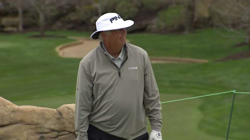 Kirk Triplett's bunker shot to win Bass Pro Shops Legends of Golf