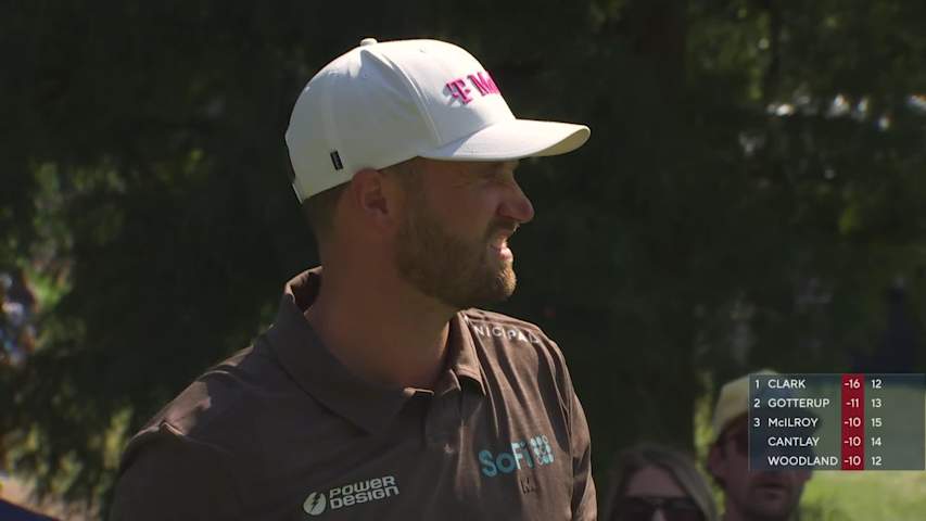 Wyndham Clark hits tee shot to 11 feet, sets up birdie on No. 13 at BMW Championship
