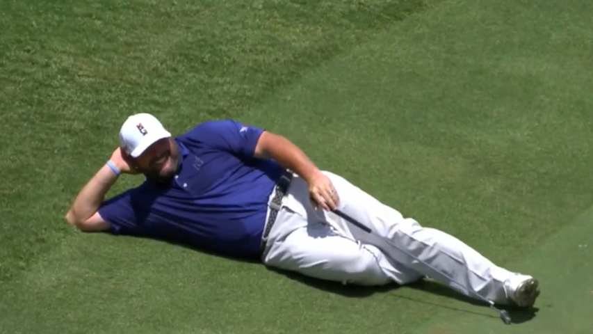 Jason Gore sinks birdie putt from across the map for the Shot of the Day
