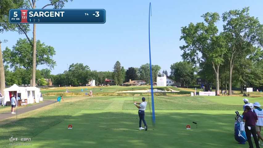 Gordon Sargent hits tee shot to 14 feet, sets up birdie on No. 5 at Rocket Classic