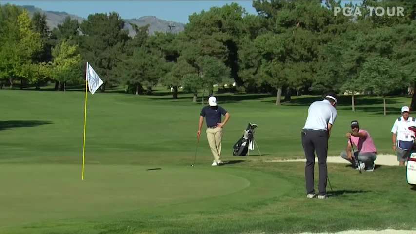 Brad Hopfinger makes eagle on No. 3 in Round 2 at Albertsons Boise Open