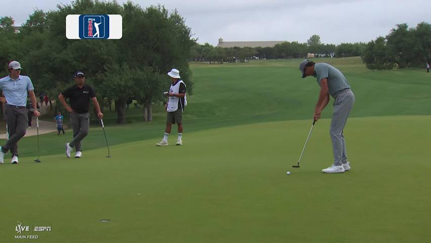 Christo Lamprecht drains 18-foot birdie putt on No. 10 at Valero