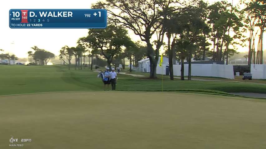 Danny Walker sinks 10-foot birdie putt on No. 10 at Cognizant Classic