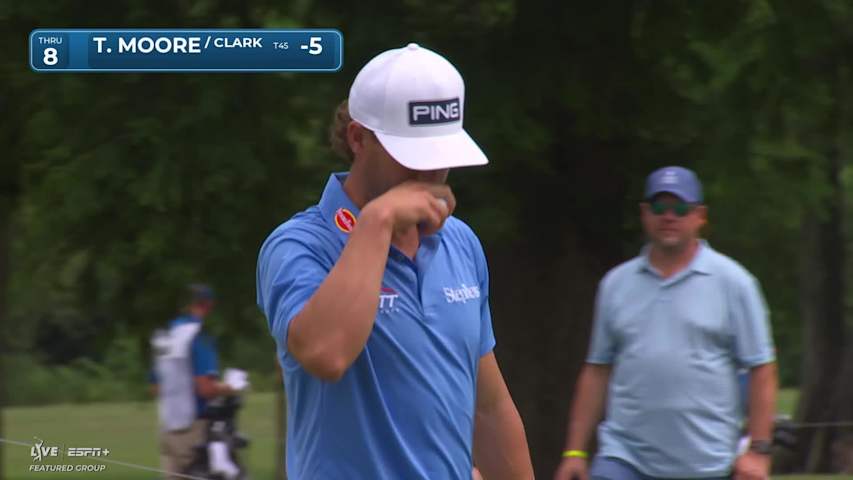 Taylor Moore makes birdie on No. 8 at Zurich Classic
