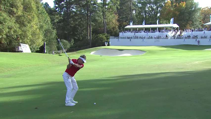 Bernhard Langer makes birdie putt on No. 16 at Dominion Energy Charity Classic