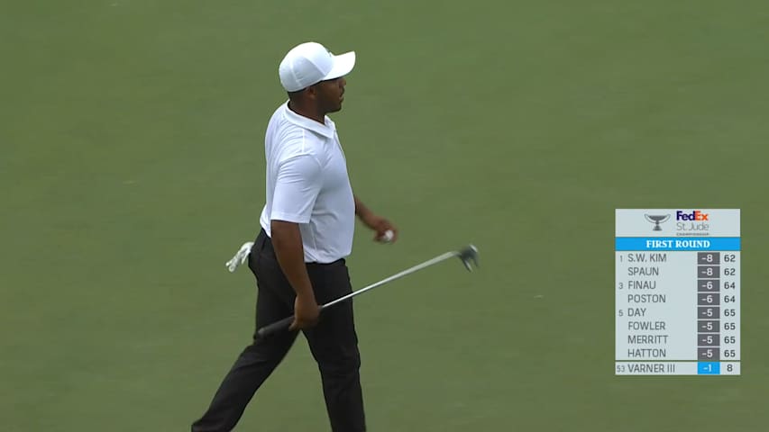 Harold Varner III converts putt for birdie at FedEx St. Jude Champ