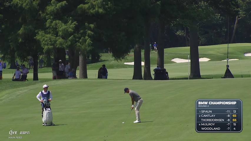 Adam Scott gets up-and-down from 146 yards for birdie on No. 5 at BMW Championship