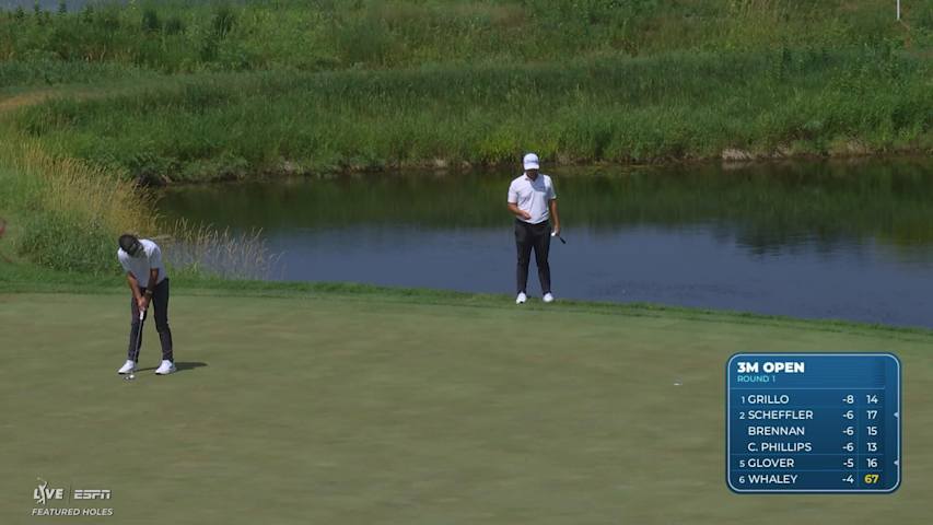 Ryder Cowan sinks 18-foot birdie putt on No. 4 at 3M Open