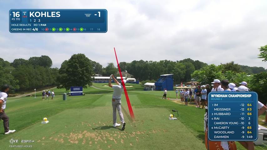 Ben Kohles makes birdie on No. 16 at Wyndham