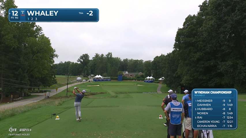 Vince Whaley makes birdie on No. 12 at Wyndham